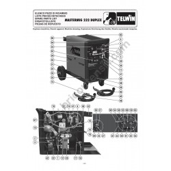 Telwin Spare Parts for Flux Welding Mastermig 232 Duplex - Drawing