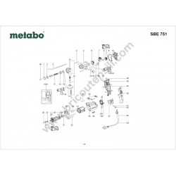 Metabo Spare Parts for Impact Drill SBE 751