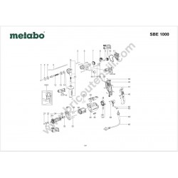 Metabo Spare Parts for Hammer Drill SBE 1000 - Drawing
