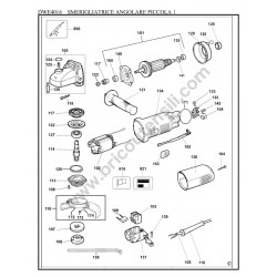 DEWALT DWE4016-QS Small Angle Grinder Parts - Drawing