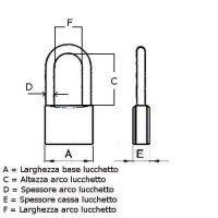 Lucchetti in Ottone ad Arco Lungo "Import"
