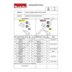 Makita Spare Parts for Rotary Hammer HR2600 - CT165-1