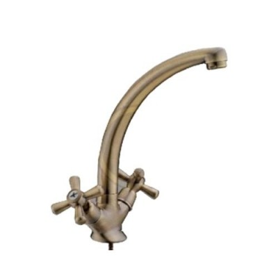 Rubinetto Lavello Canna Alta serie "Sofia Bronzo"