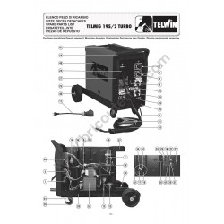 Ricambi Telwin per Saldatrici Telmig 195/2 Turbo