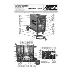 Telwin Spare Parts for Flux Welding Telmig 200/2  - Turbo - Drawing