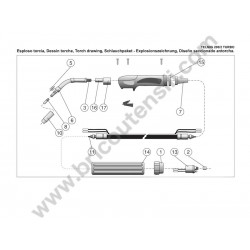 Ricambi Telwin per Saldatrici Telmig 200/2 Turbo - Esploso Torcia