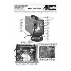 Telwin Spare Parts for Welding Bimax 4.135 Turbo - Drawing