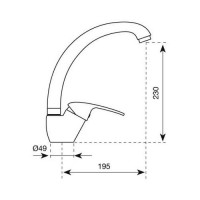 High Barrel Washbasin water tap Series "Sofia Chrome"