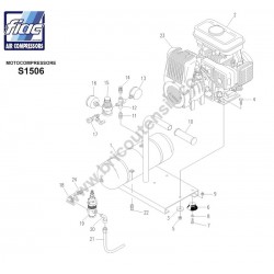 Ricambi Fiac per Motocompressore S1506 - Esploso