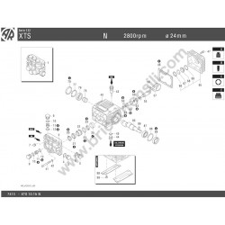 Annovi Reverberi 7413 XTS 10.15 N Spare Parts - Drawing