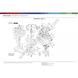 Bosch Spare Parts for Orbital Sander GSS 230 AE - Drawing