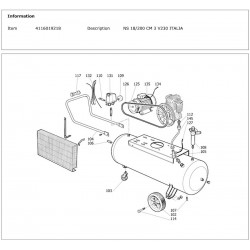 BALMA Parts for Air Compressor NS 18S/200 CM3 - Drawing
