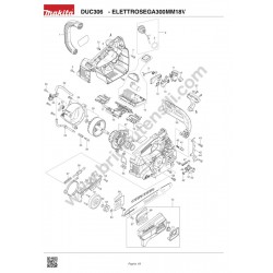 Makita Cordless Chainsaw DUC306 Spare Parts - Drawing