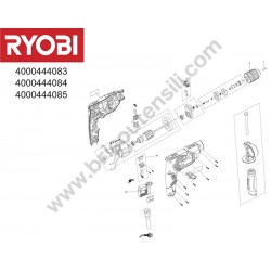 RYOBI RPD500-GC Percussion Drill Parts - Drawing