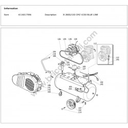 ABAC B2800-100 CM2 BLUE LINE Parts - Drawing