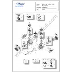 FIAC Compact Silent XS88-6L Spare Parts - Drawing 1