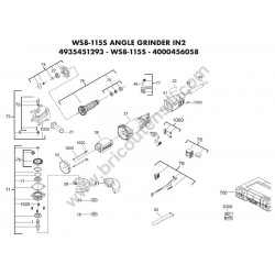 AEG Smerigliatrice WS8-115S Ricambi - Esploso