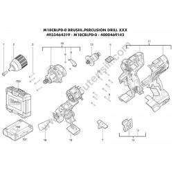 Milwaukee M18CBLPD-0 Trapano Percussione Ricambi - Ricambi