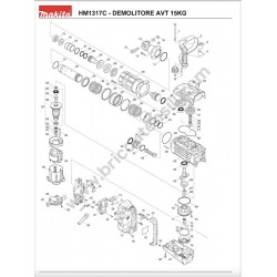 Makita Spare Parts for Electric Breaker HM1317C - Drawing