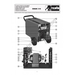 Ricambi Telwin per Saldatrice Eurarc 310 230-400V - Esploso