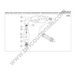 Telwin Superior Plasma 160 Ricambi - Esploso Torcia