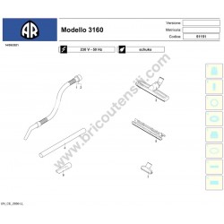 Ricambi per Aspirapolvere Annovi & Reverberi 3160 - Esploso 4