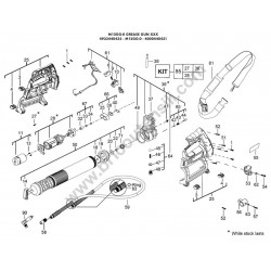 Milwaukee M12GG-0 Pistola per Grasso Ricambi - Esploso