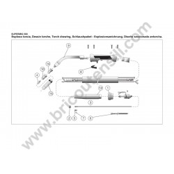 Telwin Spare Parts for Flux Welding Supermig 580 - Torch Drawing