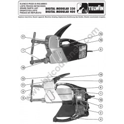 Ricambi Telwin per Puntatrice DIGITAL MODULAR 230 230V - Esploso