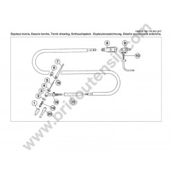 Ricambi Telwin per Saldatrice Inverter Tig Force TIG 170 DC-LIFT - Esploso Torcia