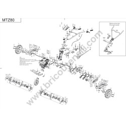 AMA Motozappa-Tiller MTZ80 Ricambi - Esploso