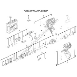 Milwaukee M12CD Cacciavite Compatto Ricambi - Esploso
