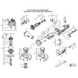 Milwaukee AGV10-115EK Ricambi - Esploso