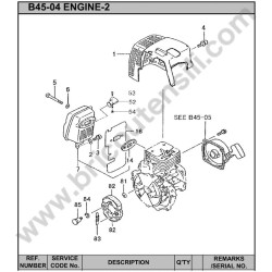 Hitachi Spare Parts for Engine Brush Cutter CG47EY-T