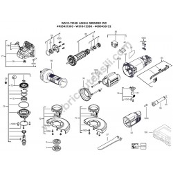 AEG Angle Grinder WS10-125SK Parts - Drawing