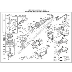 Milwaukee AG9-125XC Parts - Drawing