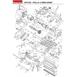 Ricambi Makita per Pialla KP312S - Esploso
