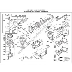 Milwaukee AG9-125XE Parts - Drawing
