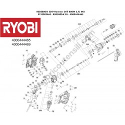 RYOBI RSDS800-K Tassellatore Ricambi - Esploso