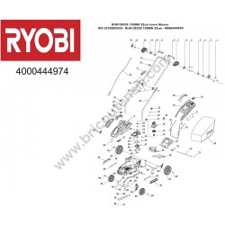 RYOBI RLM13E33S Rasaerba Ricambi - Esploso