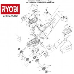 RYOBI RY18LM37A-140 Rasaerba Ricambi - Esploso