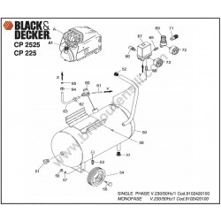 Black&Decker Air Compressor CP2525 91081100000 Parts - Compressor Drawing