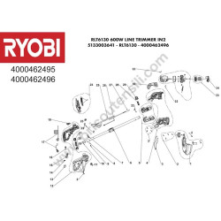 RYOBI RLT6130 Grass Trimmer Parts - Drawing
