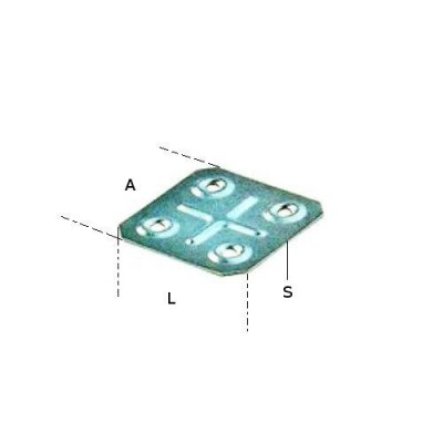 Square Junct Square Plate Junction 4 holes