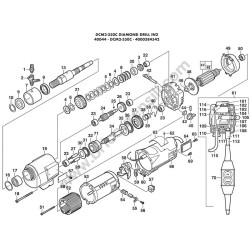 Milwaukee DCM2-350C Carotatore a Umido Ricambi - Esploso