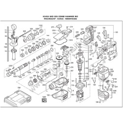 Milwaukee K545S Demolition Hammer Parts - Drawing