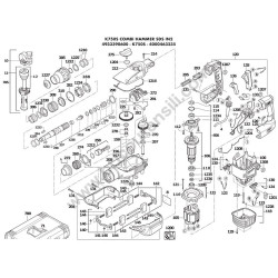 Milwaukee K750S Demolitore Ricambi - Esploso