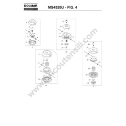 Ricambi Dolmar per Decespugliatore MS4520U - Esploso 3