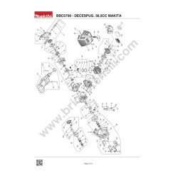Makita Spare Parts for Brush Cutter BBC5700 - Drawing