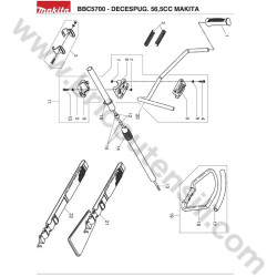 Ricambi Makita per Decespugliatore BBC5700 - Esploso 1